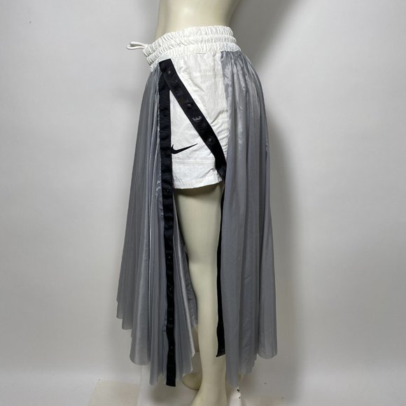 NIKE x SACAI Grey/White Pleated Skirt - Picture 4 of 8